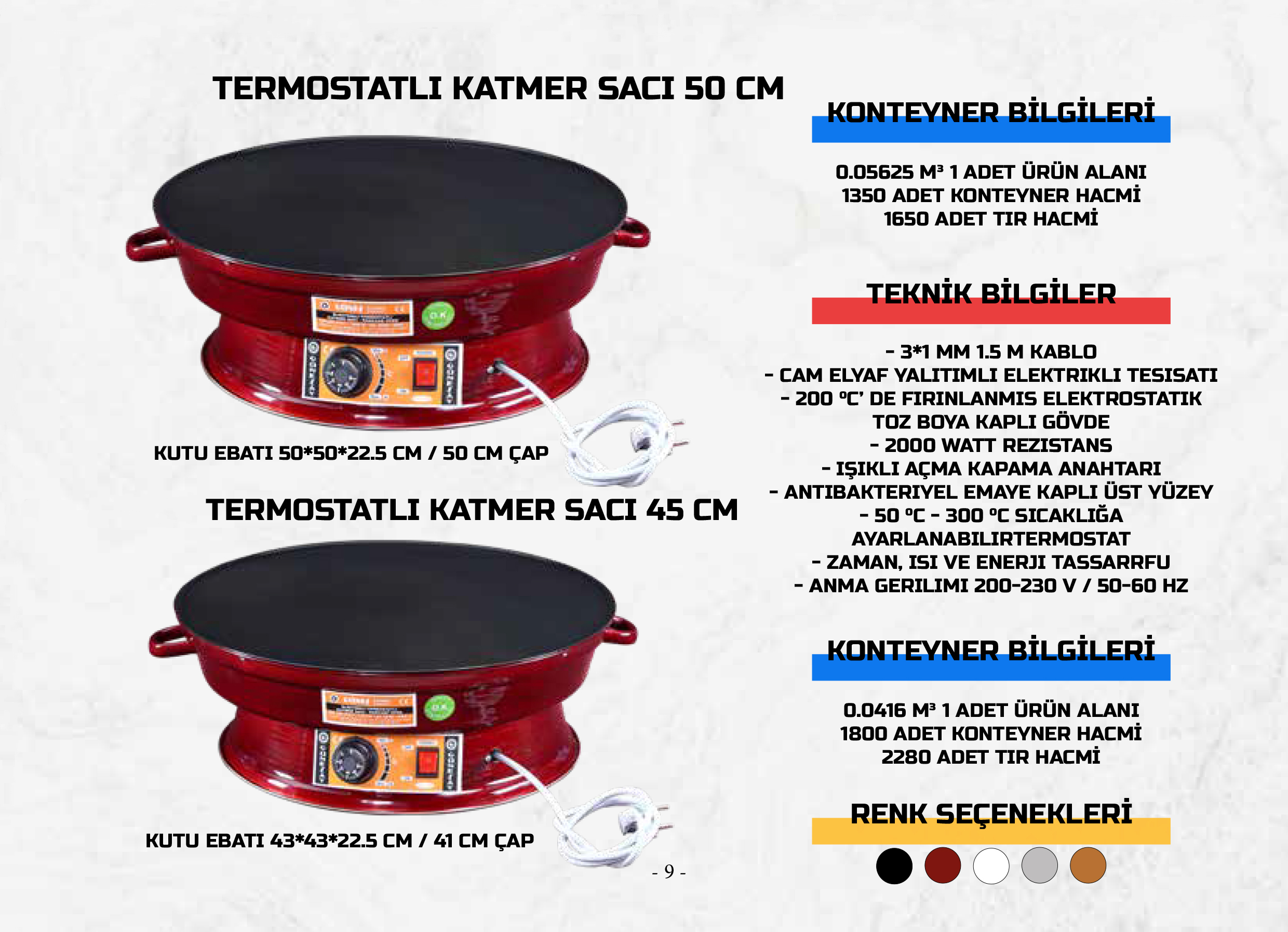 Termostatlı Katmer Sacı 40 50cm
